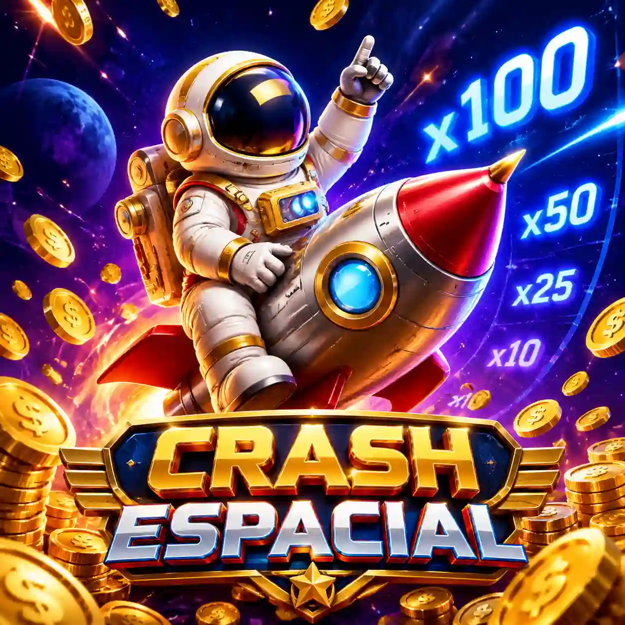 Astronauta do jogo Spaceman em voo