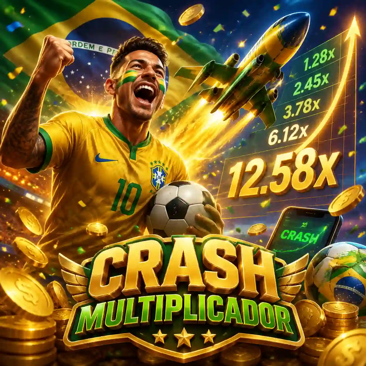 Gráfico de crash game com multiplicador subindo rapidamente